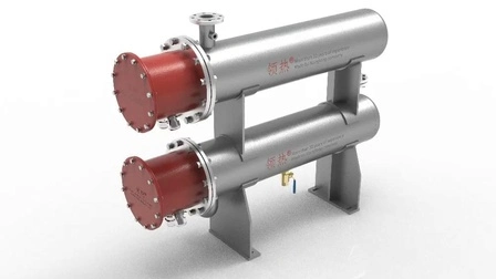 Riscaldatore in linea per il processo di circolazione di tubazioni liquide di olio lubrificante orizzontale per uso industriale